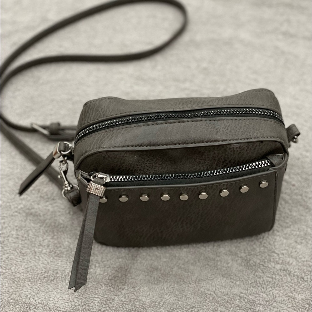 Gray crossbody bag